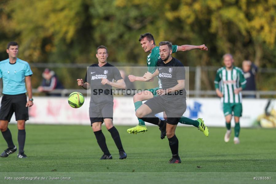 Sebastian Stumpf, Markus Kirchner, Sportgelände In der Au, Karlburg, 24.10.2020, BFV, sport, action, Fussball, Deutschland, Oktober 2020, Saison 2019/2020, Bayernliga Nord, TSV Grossbardorf, TSV Karlburg - Bild-ID: 2283587