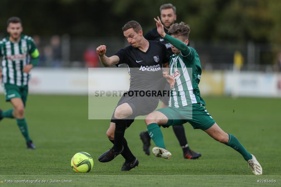Julius Landeck, Sebastian Fries, Sportgelände In der Au, Karlburg, 24.10.2020, BFV, sport, action, Fussball, Deutschland, Oktober 2020, Saison 2019/2020, Bayernliga Nord, TSV Grossbardorf, TSV Karlburg - Bild-ID: 2283606