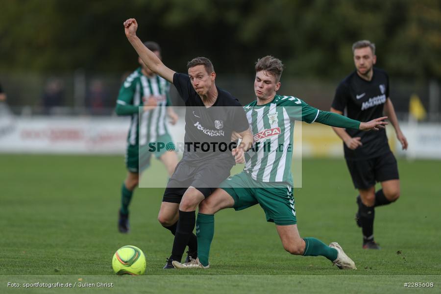 Julius Landeck, Sebastian Fries, Sportgelände In der Au, Karlburg, 24.10.2020, BFV, sport, action, Fussball, Deutschland, Oktober 2020, Saison 2019/2020, Bayernliga Nord, TSV Grossbardorf, TSV Karlburg - Bild-ID: 2283608