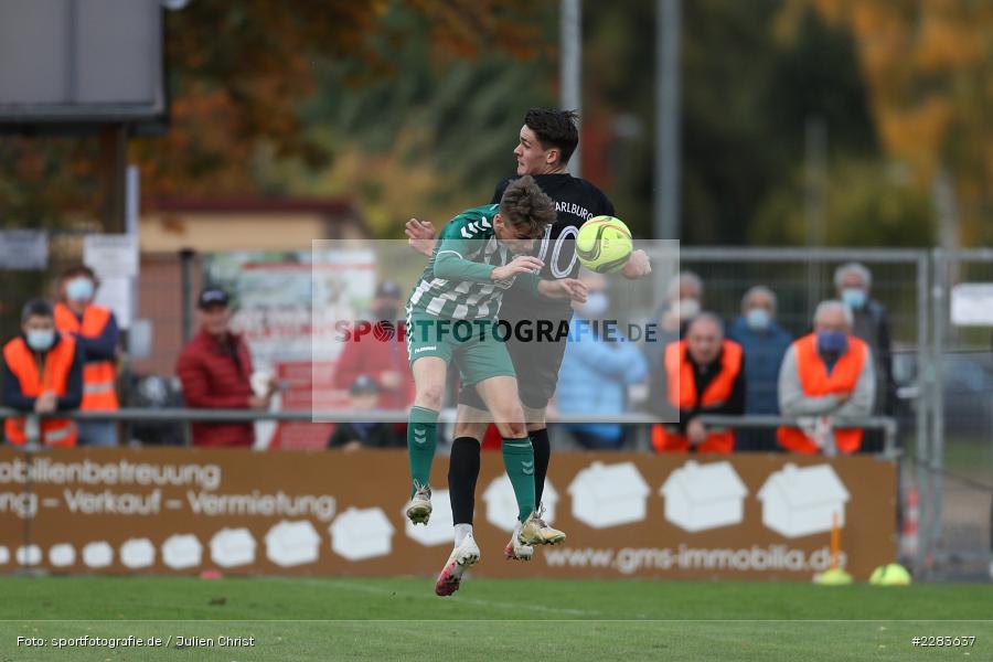 Julius Landeck, Jan Martin, Sportgelände In der Au, Karlburg, 24.10.2020, BFV, sport, action, Fussball, Deutschland, Oktober 2020, Saison 2019/2020, Bayernliga Nord, TSV Grossbardorf, TSV Karlburg - Bild-ID: 2283637 Julius Landeck, Jan Martin, Sportgelände In der Au, Karlburg, 24.10.2020, BFV, sport, action, Fussball, Deutschland, Oktober 2020, Saison 2019/2020, Bayernliga Nord, TSV Grossbardorf, TSV Karlburg - Bild-ID: 2283637