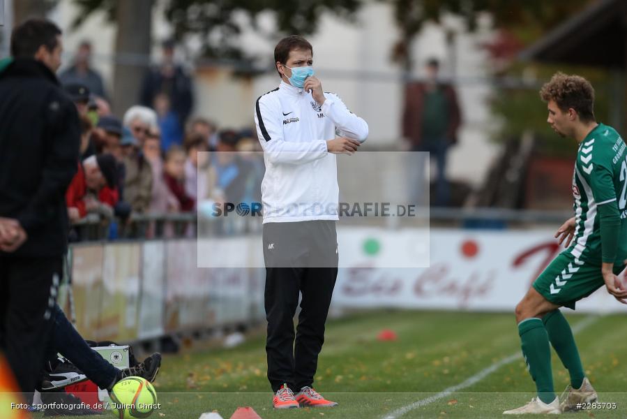 Markus Köhler, Sportgelände In der Au, Karlburg, 24.10.2020, BFV, sport, action, Fussball, Deutschland, Oktober 2020, Saison 2019/2020, Bayernliga Nord, TSV Grossbardorf, TSV Karlburg - Bild-ID: 2283703