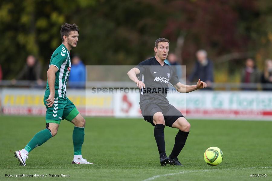 Simon Snaschel, Sebastian Fries, Sportgelände In der Au, Karlburg, 24.10.2020, BFV, sport, action, Fussball, Deutschland, Oktober 2020, Saison 2019/2020, Bayernliga Nord, TSV Grossbardorf, TSV Karlburg - Bild-ID: 2283732