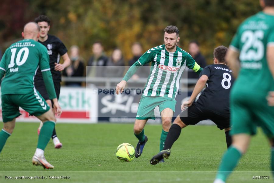 Lukas Illig, Sportgelände In der Au, Karlburg, 24.10.2020, BFV, sport, action, Fussball, Deutschland, Oktober 2020, Saison 2019/2020, Bayernliga Nord, TSV Grossbardorf, TSV Karlburg - Bild-ID: 2283773