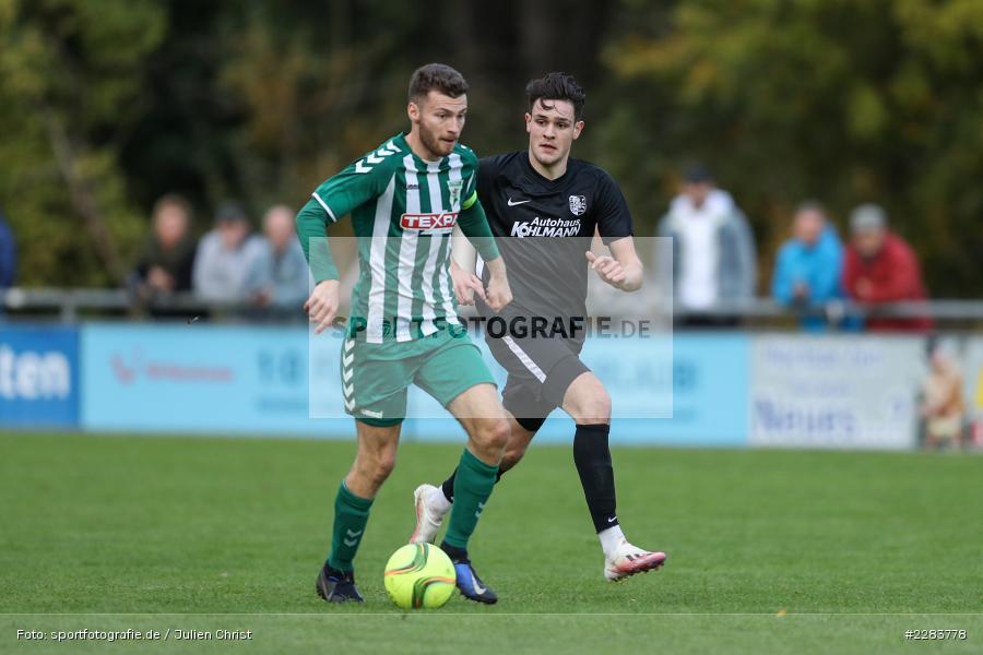 Jan Martin, Lukas Illig, Sportgelände In der Au, Karlburg, 24.10.2020, BFV, sport, action, Fussball, Deutschland, Oktober 2020, Saison 2019/2020, Bayernliga Nord, TSV Grossbardorf, TSV Karlburg - Bild-ID: 2283778
