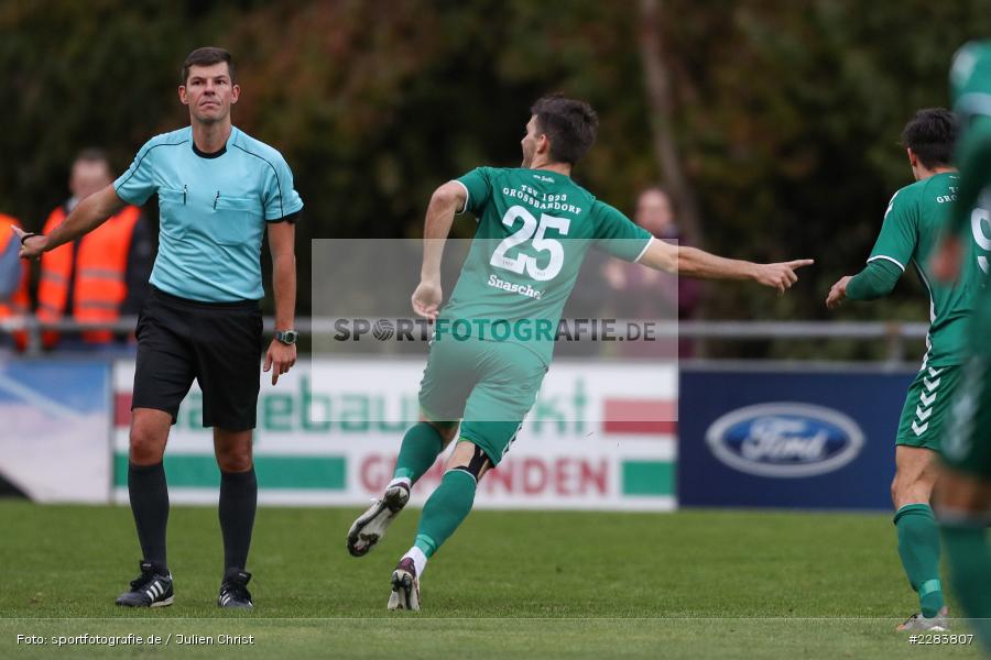 Stefan Klerner, Torjubel, Simon Snaschel, Sportgelände In der Au, Karlburg, 24.10.2020, BFV, sport, action, Fussball, Deutschland, Oktober 2020, Saison 2019/2020, Bayernliga Nord, TSV Grossbardorf, TSV Karlburg - Bild-ID: 2283807 Stefan Klerner, Torjubel, Simon Snaschel, Sportgelände In der Au, Karlburg, 24.10.2020, BFV, sport, action, Fussball, Deutschland, Oktober 2020, Saison 2019/2020, Bayernliga Nord, TSV Grossbardorf, TSV Karlburg - Bild-ID: 2283807