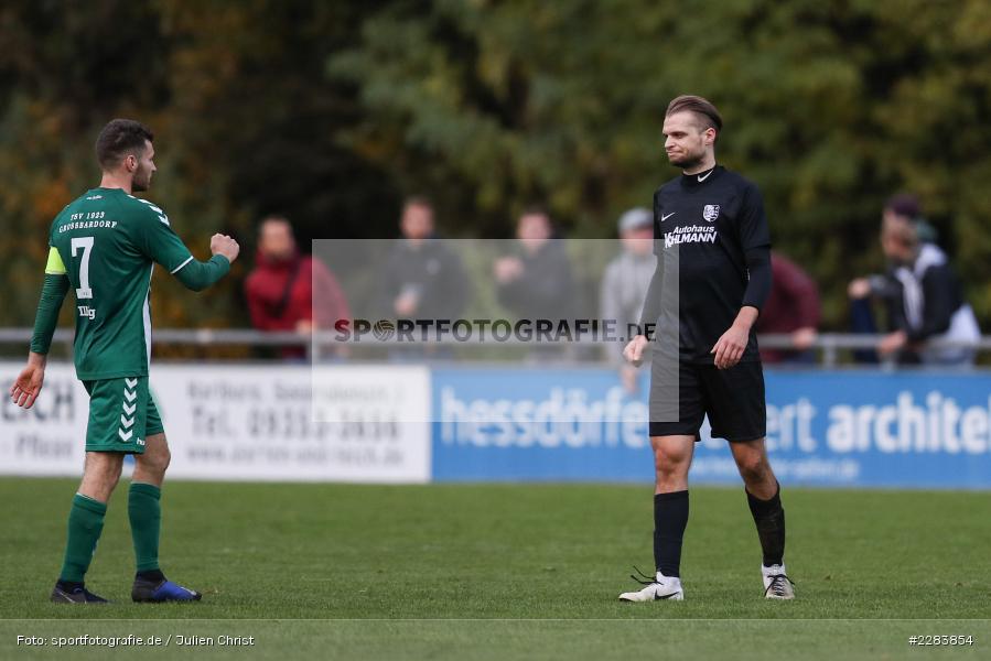 Marvin Schramm, Lukas Illig, Sportgelände In der Au, Karlburg, 24.10.2020, BFV, sport, action, Fussball, Deutschland, Oktober 2020, Saison 2019/2020, Bayernliga Nord, TSV Grossbardorf, TSV Karlburg - Bild-ID: 2283854 Marvin Schramm, Lukas Illig, Sportgelände In der Au, Karlburg, 24.10.2020, BFV, sport, action, Fussball, Deutschland, Oktober 2020, Saison 2019/2020, Bayernliga Nord, TSV Grossbardorf, TSV Karlburg - Bild-ID: 2283854