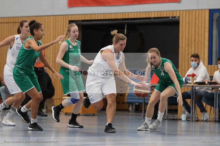 Lisa Vatter, Mara Edelmann, Eva Kloos, Hans-Wilhelm-Renkhoff Halle, Marktheidenfeld, 25.10.2020, RBL, sport, action, Deutschland, Basketball, Regionalliga Damen HR-Nord, Oktober 2020, Saison 2020/2021, SC Kemmern 1930, TV Marktheidenfeld - Bild-ID: 2283886