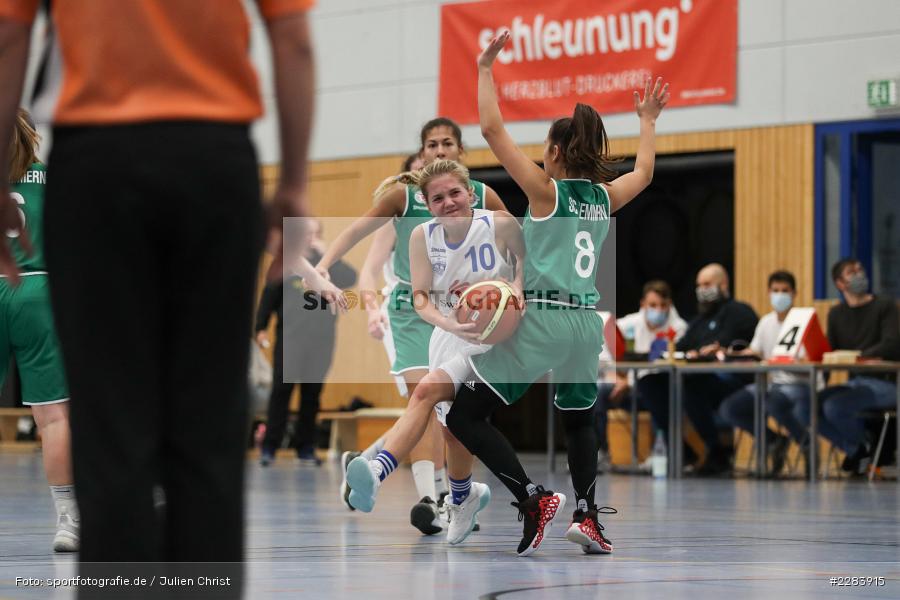 Sinja Sauer, Aurelia Barthel, Hans-Wilhelm-Renkhoff Halle, Marktheidenfeld, 25.10.2020, RBL, sport, action, Deutschland, Basketball, Regionalliga Damen HR-Nord, Oktober 2020, Saison 2020/2021, SC Kemmern 1930, TV Marktheidenfeld - Bild-ID: 2283915