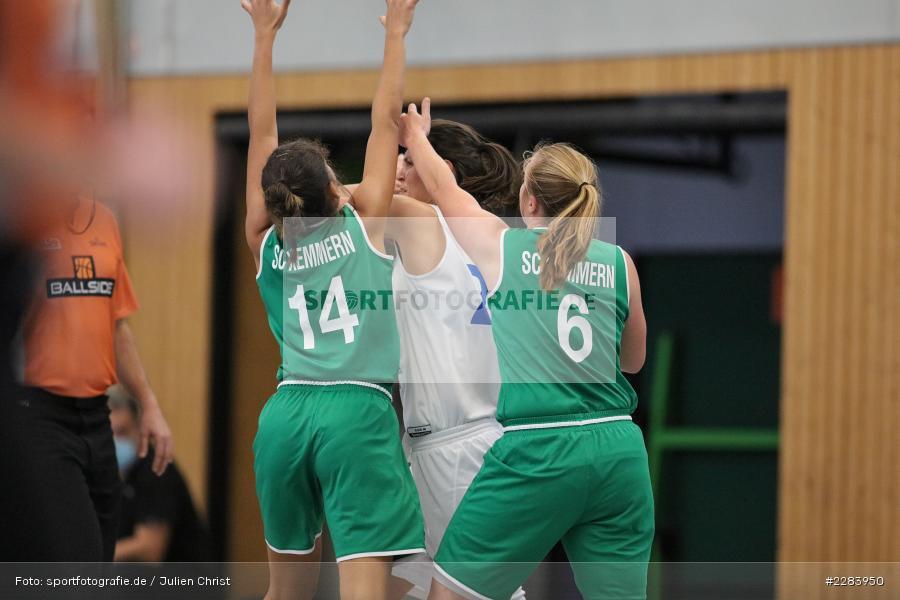Sarah Spiegel, Teresa Hidalgo Gil, Margret Pfister, Hans-Wilhelm-Renkhoff Halle, Marktheidenfeld, 25.10.2020, RBL, sport, action, Deutschland, Basketball, Regionalliga Damen HR-Nord, Oktober 2020, Saison 2020/2021, SC Kemmern 1930, TV Marktheidenfeld - Bild-ID: 2283950