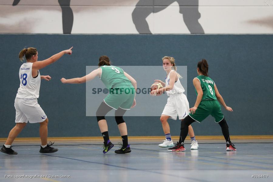 Sinja Sauer, Aurelia Barthel, Hans-Wilhelm-Renkhoff Halle, Marktheidenfeld, 25.10.2020, RBL, sport, action, Deutschland, Basketball, Regionalliga Damen HR-Nord, Oktober 2020, Saison 2020/2021, SC Kemmern 1930, TV Marktheidenfeld - Bild-ID: 2284179