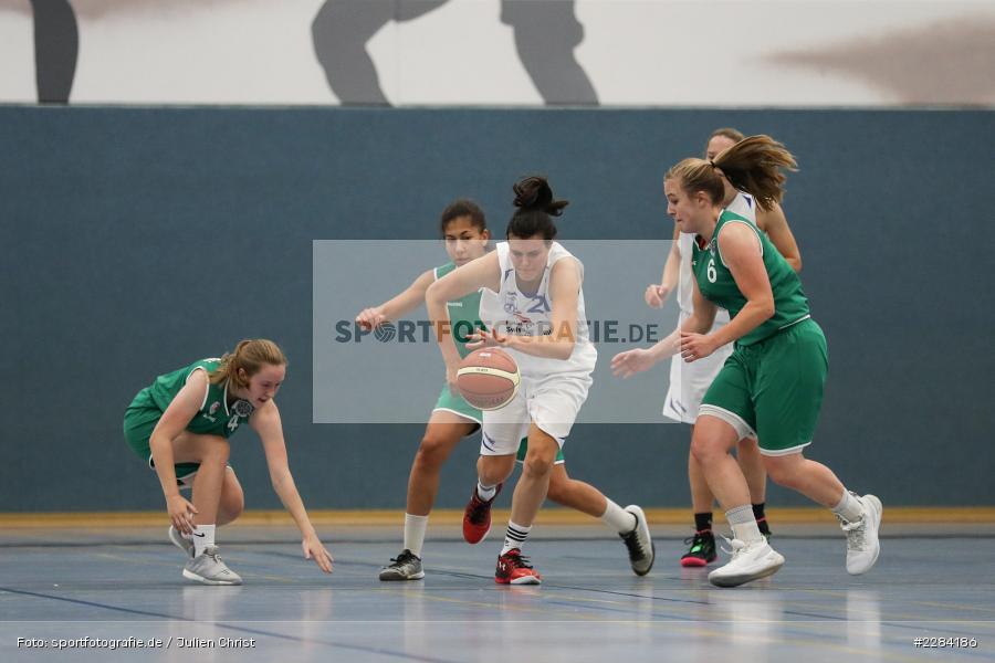 Sarah Spiegel, Margret Pfister, Hans-Wilhelm-Renkhoff Halle, Marktheidenfeld, 25.10.2020, RBL, sport, action, Deutschland, Basketball, Regionalliga Damen HR-Nord, Oktober 2020, Saison 2020/2021, SC Kemmern 1930, TV Marktheidenfeld - Bild-ID: 2284186