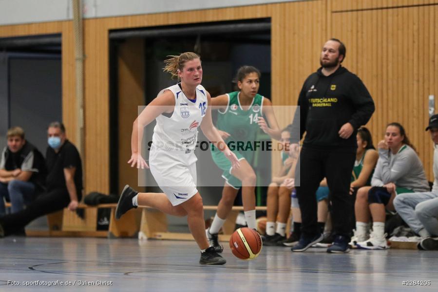 Teresa Hidalgo Gil, Eva Kloos, Hans-Wilhelm-Renkhoff Halle, Marktheidenfeld, 25.10.2020, RBL, sport, action, Deutschland, Basketball, Regionalliga Damen HR-Nord, Oktober 2020, Saison 2020/2021, SC Kemmern 1930, TV Marktheidenfeld - Bild-ID: 2284203