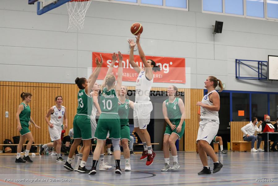 Lisa Vatter, Katarina Hidalgo Gil, Margret Pfister, Hans-Wilhelm-Renkhoff Halle, Marktheidenfeld, 25.10.2020, RBL, sport, action, Deutschland, Basketball, Regionalliga Damen HR-Nord, Oktober 2020, Saison 2020/2021, SC Kemmern 1930, TV Marktheidenfeld - Bild-ID: 2284216