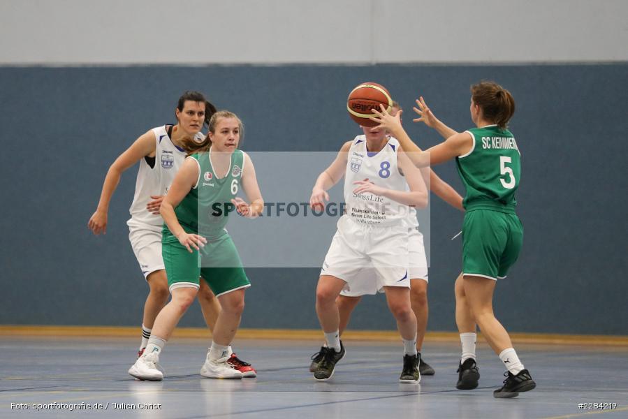 Hannah Schmid, Lisa Vatter, Eva Kloos, Hans-Wilhelm-Renkhoff Halle, Marktheidenfeld, 25.10.2020, RBL, sport, action, Deutschland, Basketball, Regionalliga Damen HR-Nord, Oktober 2020, Saison 2020/2021, SC Kemmern 1930, TV Marktheidenfeld - Bild-ID: 2284219