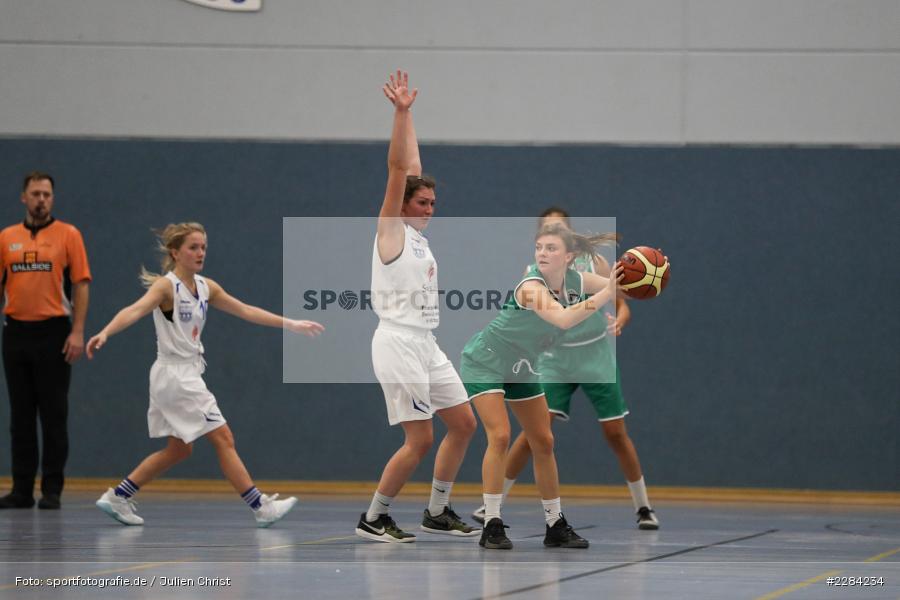 Paulina Winter, Hannah Schmid, Hans-Wilhelm-Renkhoff Halle, Marktheidenfeld, 25.10.2020, RBL, sport, action, Deutschland, Basketball, Regionalliga Damen HR-Nord, Oktober 2020, Saison 2020/2021, SC Kemmern 1930, TV Marktheidenfeld - Bild-ID: 2284234