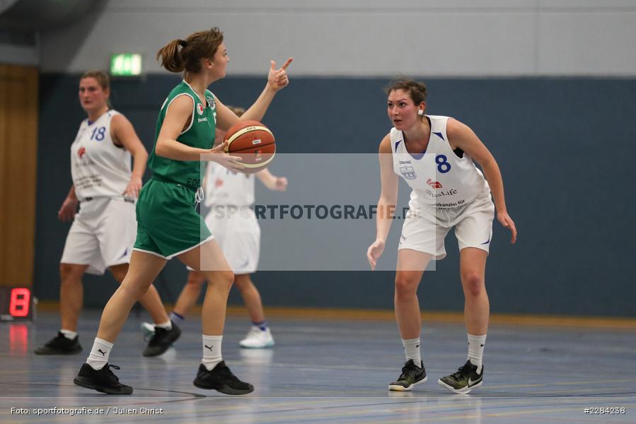 Paulina Winter, Hannah Schmid, Hans-Wilhelm-Renkhoff Halle, Marktheidenfeld, 25.10.2020, RBL, sport, action, Deutschland, Basketball, Regionalliga Damen HR-Nord, Oktober 2020, Saison 2020/2021, SC Kemmern 1930, TV Marktheidenfeld - Bild-ID: 2284238