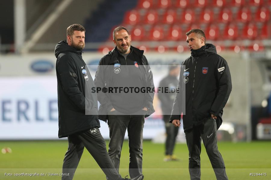 Marc Weiss, Dieter Jarosch, Frank Schmidt, Voith-Arena, Heidenheim, 06.11.2020, DFL, sport, action, Fussball, Deutschland, November 2020, Saison 2020/2021, Bundesliga, 2. Bundesliga, FC Würzburger Kickers, 1. FC Heidenheim - Bild-ID: 2284475