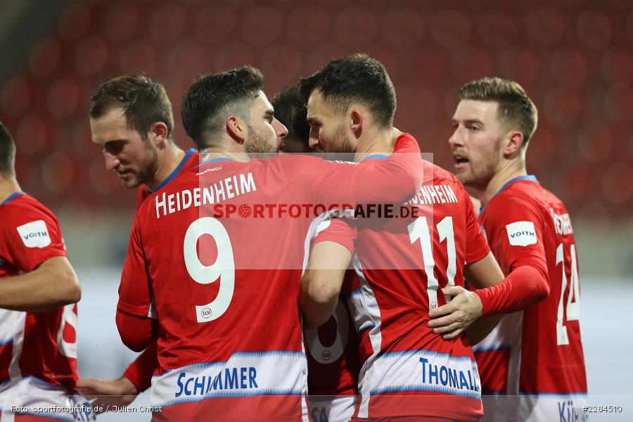 Emotionen, Torjubel, Stefan Schimmer, Denis Thomalla, Voith-Arena, Heidenheim, 06.11.2020, DFL, sport, action, Fussball, Deutschland, November 2020, Saison 2020/2021, Bundesliga, 2. Bundesliga, FC Würzburger Kickers, 1. FC Heidenheim - Bild-ID: 2284510 Emotionen, Torjubel, Stefan Schimmer, Denis Thomalla, Voith-Arena, Heidenheim, 06.11.2020, DFL, sport, action, Fussball, Deutschland, November 2020, Saison 2020/2021, Bundesliga, 2. Bundesliga, FC Würzburger Kickers, 1. FC Heidenheim - Bild-ID: 2284510