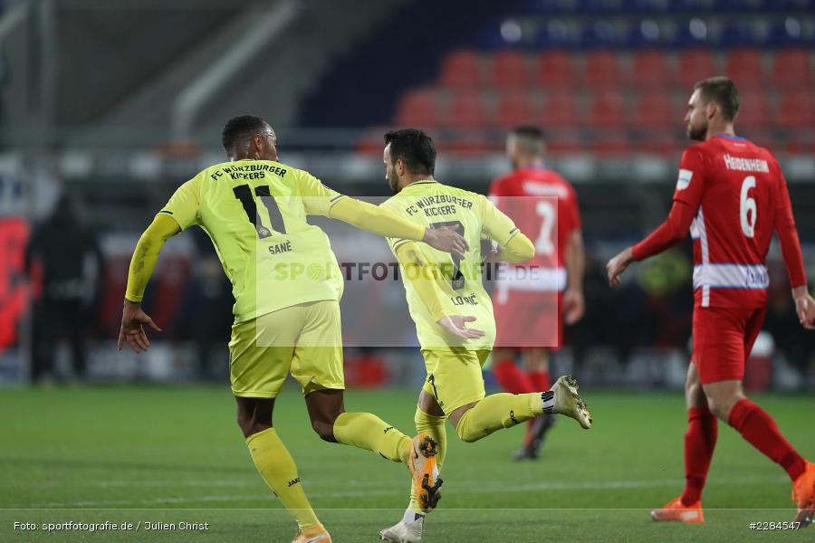 Jubel, Saliou Sané, Mitja Lotric, Voith-Arena, Heidenheim, 06.11.2020, DFL, sport, action, Fussball, Deutschland, November 2020, Saison 2020/2021, Bundesliga, 2. Bundesliga, FC Würzburger Kickers, 1. FC Heidenheim - Bild-ID: 2284547 Jubel, Saliou Sané, Mitja Lotric, Voith-Arena, Heidenheim, 06.11.2020, DFL, sport, action, Fussball, Deutschland, November 2020, Saison 2020/2021, Bundesliga, 2. Bundesliga, FC Würzburger Kickers, 1. FC Heidenheim - Bild-ID: 2284547
