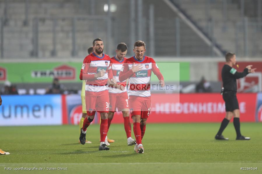 Jubel, Konstantin Kerschbaumer, Voith-Arena, Heidenheim, 06.11.2020, DFL, sport, action, Fussball, Deutschland, November 2020, Saison 2020/2021, Bundesliga, 2. Bundesliga, FC Würzburger Kickers, 1. FC Heidenheim - Bild-ID: 2284564 Jubel, Konstantin Kerschbaumer, Voith-Arena, Heidenheim, 06.11.2020, DFL, sport, action, Fussball, Deutschland, November 2020, Saison 2020/2021, Bundesliga, 2. Bundesliga, FC Würzburger Kickers, 1. FC Heidenheim - Bild-ID: 2284564