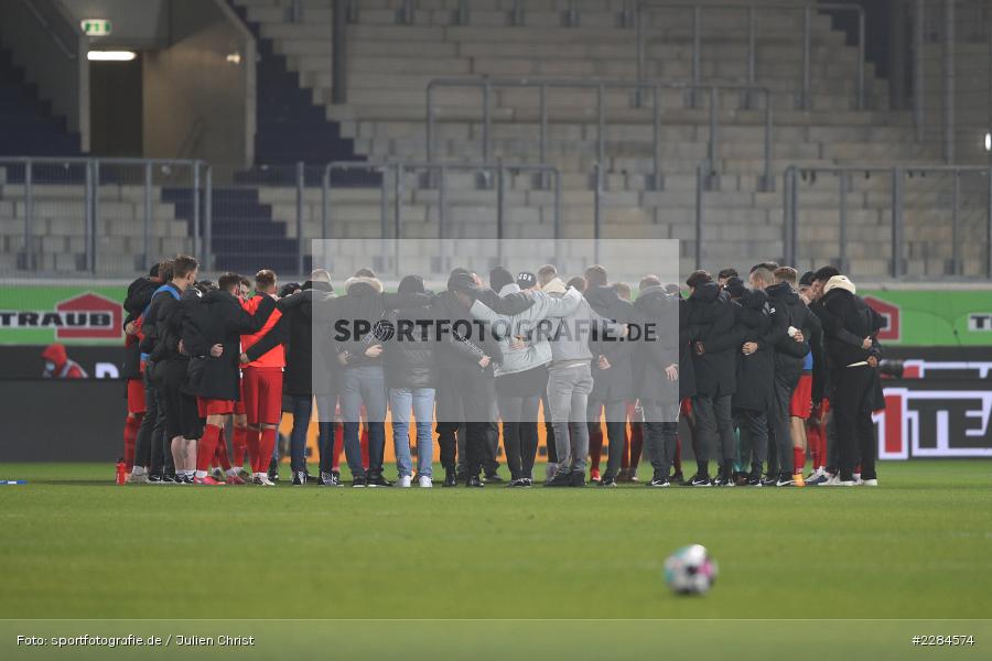 Zusammenhalt, Mannschaft, Geschlossener Kreis, Voith-Arena, Heidenheim, 06.11.2020, DFL, sport, action, Fussball, Deutschland, November 2020, Saison 2020/2021, Bundesliga, 2. Bundesliga, FC Würzburger Kickers, 1. FC Heidenheim - Bild-ID: 2284574