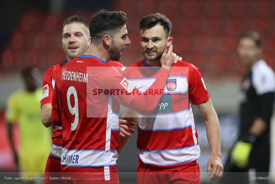 Stefan Schimmer, Robert Leipertz, Emotion, Torjubel, Denis Thomalla, Voith-Arena, Heidenheim, 06.11.2020, DFL, sport, action, Fussball, Deutschland, November 2020, Saison 2020/2021, Bundesliga, 2. Bundesliga, FC Würzburger Kickers, 1. FC Heidenheim - Bild-ID: 2284633 Stefan Schimmer, Robert Leipertz, Emotion, Torjubel, Denis Thomalla, Voith-Arena, Heidenheim, 06.11.2020, DFL, sport, action, Fussball, Deutschland, November 2020, Saison 2020/2021, Bundesliga, 2. Bundesliga, FC Würzburger Kickers, 1. FC Heidenheim - Bild-ID: 2284633
