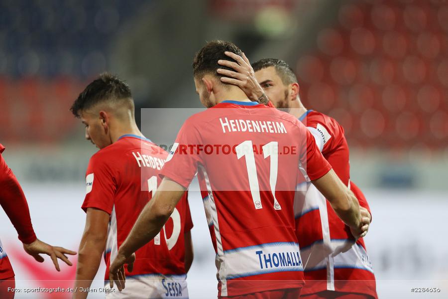 Emotionen, Torjubel, Denis Thomalla, Voith-Arena, Heidenheim, 06.11.2020, DFL, sport, action, Fussball, Deutschland, November 2020, Saison 2020/2021, Bundesliga, 2. Bundesliga, FC Würzburger Kickers, 1. FC Heidenheim - Bild-ID: 2284636 Emotionen, Torjubel, Denis Thomalla, Voith-Arena, Heidenheim, 06.11.2020, DFL, sport, action, Fussball, Deutschland, November 2020, Saison 2020/2021, Bundesliga, 2. Bundesliga, FC Würzburger Kickers, 1. FC Heidenheim - Bild-ID: 2284636