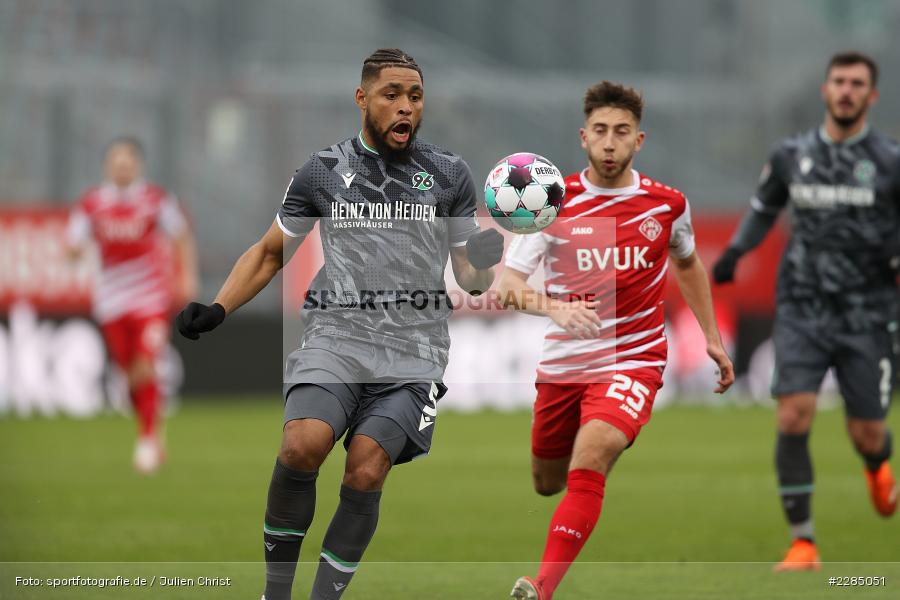 Dominik Meisel, Simon Falette, FLYERALARM Arena, Würzburg, 22.11.2020, DFL, sport, action, Fussball, Deutschland, November 2020, Saison 2020/2021, 2. Bundesliga, Hannover 96, FC Würzburger Kickers - Bild-ID: 2285051 Dominik Meisel, Simon Falette, FLYERALARM Arena, Würzburg, 22.11.2020, DFL, sport, action, Fussball, Deutschland, November 2020, Saison 2020/2021, 2. Bundesliga, Hannover 96, FC Würzburger Kickers - Bild-ID: 2285051