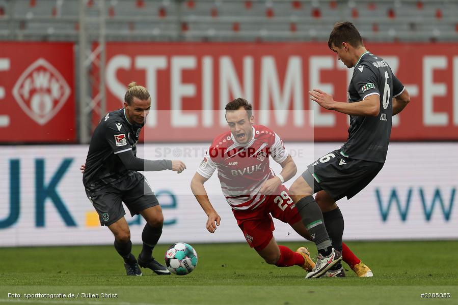 Jaka Bijol, Niklas Hult, David Kopacz, FLYERALARM Arena, Würzburg, 22.11.2020, DFL, sport, action, Fussball, Deutschland, November 2020, Saison 2020/2021, 2. Bundesliga, Hannover 96, FC Würzburger Kickers - Bild-ID: 2285053 Jaka Bijol, Niklas Hult, David Kopacz, FLYERALARM Arena, Würzburg, 22.11.2020, DFL, sport, action, Fussball, Deutschland, November 2020, Saison 2020/2021, 2. Bundesliga, Hannover 96, FC Würzburger Kickers - Bild-ID: 2285053