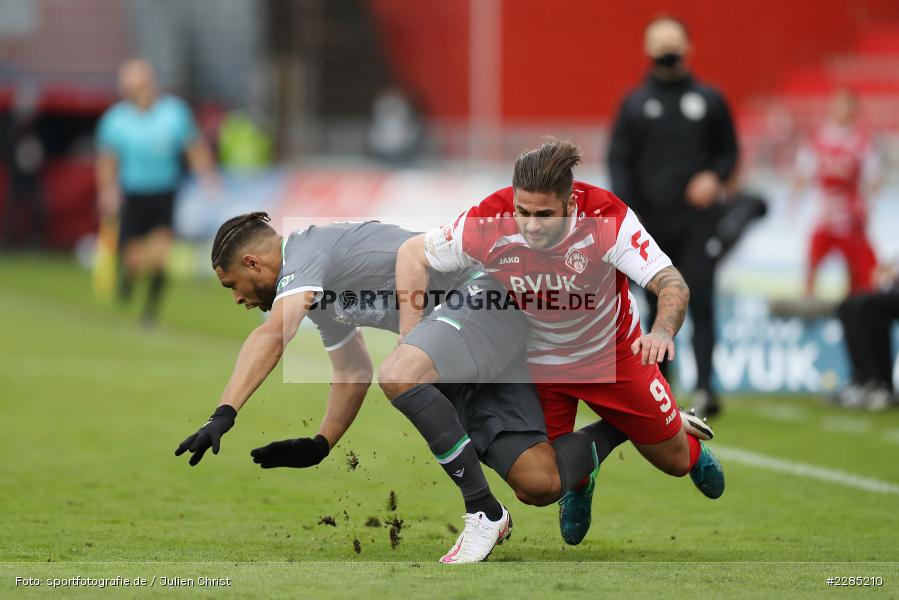 Dominic Baumann, Simon Falette, FLYERALARM Arena, Würzburg, 22.11.2020, DFL, sport, action, Fussball, Deutschland, November 2020, Saison 2020/2021, 2. Bundesliga, Hannover 96, FC Würzburger Kickers - Bild-ID: 2285210 Dominic Baumann, Simon Falette, FLYERALARM Arena, Würzburg, 22.11.2020, DFL, sport, action, Fussball, Deutschland, November 2020, Saison 2020/2021, 2. Bundesliga, Hannover 96, FC Würzburger Kickers - Bild-ID: 2285210