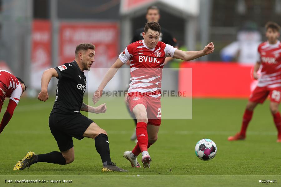 Florian Flecker, Robin Scheu, FLYERALARM Arena, Würzburg, 06.12.2020, DFL, sport, action, Fussball, Deutschland, Dezember 2020, Saison 2020/2021, 2. Bundesliga, SV Sandhausen, FC Würzburger Kickers - Bild-ID: 2285431
