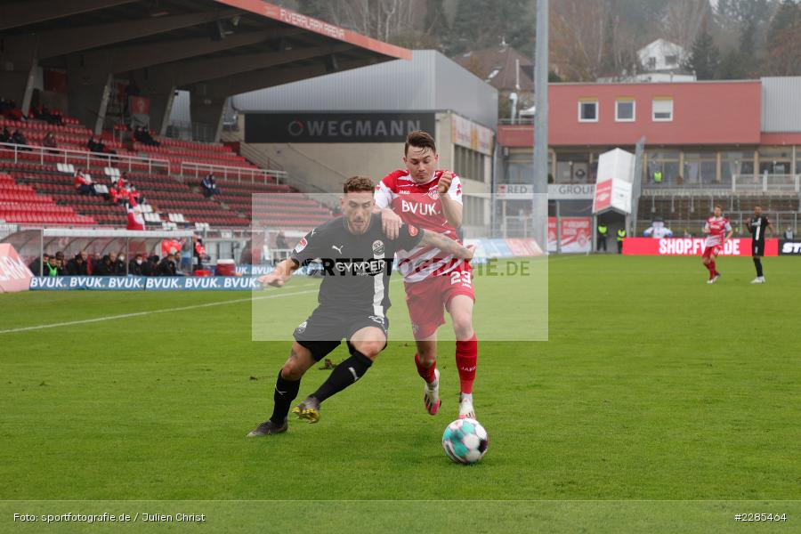 Florian Flecker, Robin Scheu, FLYERALARM Arena, Würzburg, 06.12.2020, DFL, sport, action, Fussball, Deutschland, Dezember 2020, Saison 2020/2021, 2. Bundesliga, SV Sandhausen, FC Würzburger Kickers - Bild-ID: 2285464
