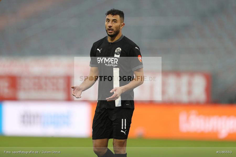 Aziz Bouhaddouz, FLYERALARM Arena, Würzburg, 06.12.2020, DFL, sport, action, Fussball, Deutschland, Dezember 2020, Saison 2020/2021, 2. Bundesliga, SV Sandhausen, FC Würzburger Kickers - Bild-ID: 2285550 Aziz Bouhaddouz, FLYERALARM Arena, Würzburg, 06.12.2020, DFL, sport, action, Fussball, Deutschland, Dezember 2020, Saison 2020/2021, 2. Bundesliga, SV Sandhausen, FC Würzburger Kickers - Bild-ID: 2285550