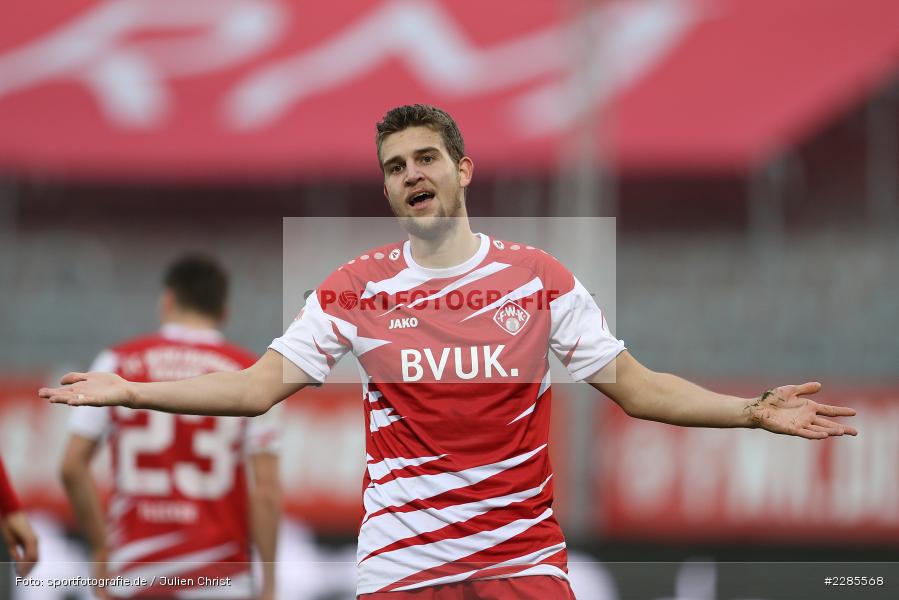 gestikuliert, Hendrik Hansen, FLYERALARM Arena, Würzburg, 06.12.2020, DFL, sport, action, Fussball, Deutschland, Dezember 2020, Saison 2020/2021, 2. Bundesliga, SV Sandhausen, FC Würzburger Kickers - Bild-ID: 2285568