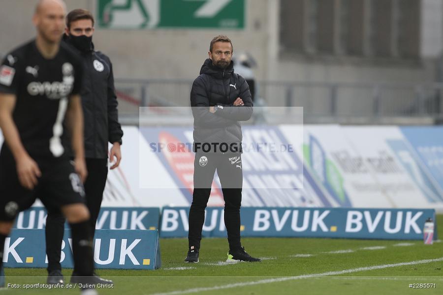 Trainer, Michael Schiele, FLYERALARM Arena, Würzburg, 06.12.2020, DFL, sport, action, Fussball, Deutschland, Dezember 2020, Saison 2020/2021, 2. Bundesliga, SV Sandhausen, FC Würzburger Kickers - Bild-ID: 2285571
