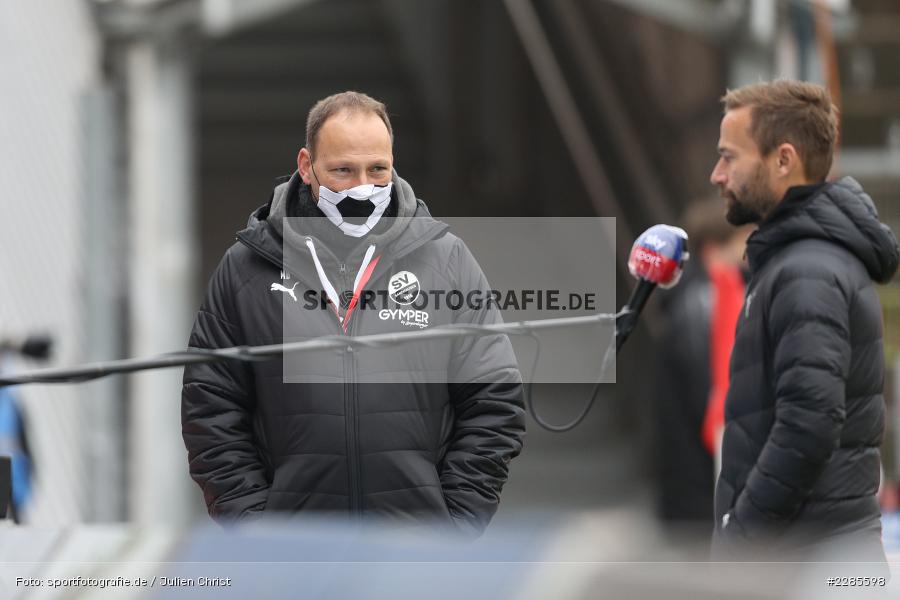 Interview, Markus Beer, Michael Schiele, FLYERALARM Arena, Würzburg, 06.12.2020, DFL, sport, action, Fussball, Deutschland, Dezember 2020, Saison 2020/2021, 2. Bundesliga, SV Sandhausen, FC Würzburger Kickers - Bild-ID: 2285598