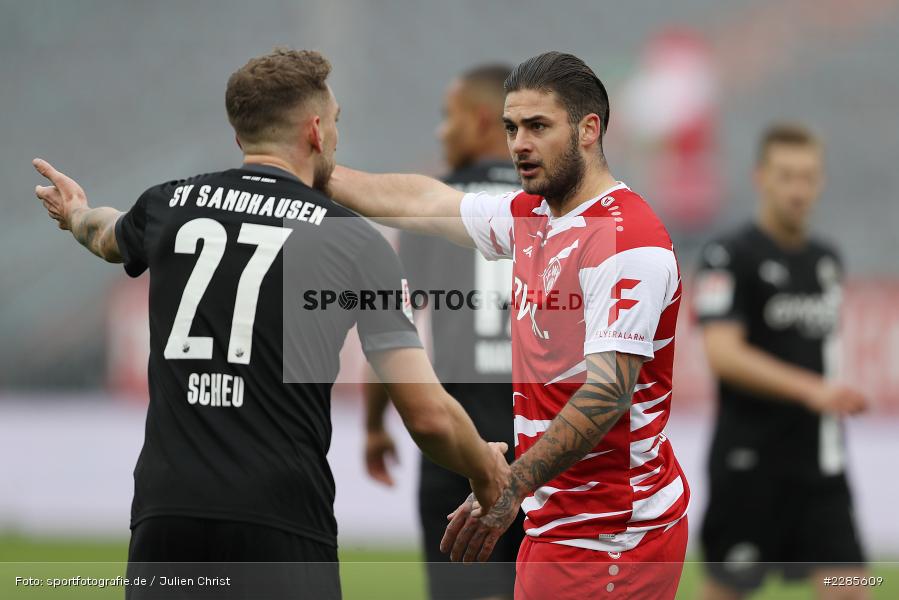 Robin Scheu, Dominic Baumann, FLYERALARM Arena, Würzburg, 06.12.2020, DFL, sport, action, Fussball, Deutschland, Dezember 2020, Saison 2020/2021, 2. Bundesliga, SV Sandhausen, FC Würzburger Kickers - Bild-ID: 2285609 Robin Scheu, Dominic Baumann, FLYERALARM Arena, Würzburg, 06.12.2020, DFL, sport, action, Fussball, Deutschland, Dezember 2020, Saison 2020/2021, 2. Bundesliga, SV Sandhausen, FC Würzburger Kickers - Bild-ID: 2285609
