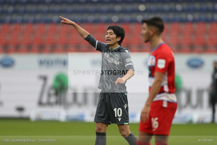 gestikuliert, Genki Haraguchi, Voith-Arena, Heidenheim, 12.12.2020, DFL, sport, action, Fussball, Deutschland, Dezember 2020, Saison 2020/2021, 2. Bundesliga, Hannover 96, 1. FC Heidenheim 1846 - Bild-ID: 2285680 gestikuliert, Genki Haraguchi, Voith-Arena, Heidenheim, 12.12.2020, DFL, sport, action, Fussball, Deutschland, Dezember 2020, Saison 2020/2021, 2. Bundesliga, Hannover 96, 1. FC Heidenheim 1846 - Bild-ID: 2285680