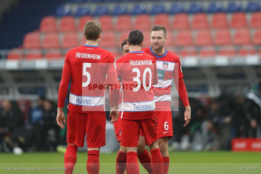 Andreas Geipl, Norman Theuerkauf, Oliver Hüsing, Jubeln, Patrick Mainka, Voith-Arena, Heidenheim, 12.12.2020, DFL, sport, action, Fussball, Deutschland, Dezember 2020, Saison 2020/2021, 2. Bundesliga, Hannover 96, 1. FC Heidenheim 1846 - Bild-ID: 2285719 Andreas Geipl, Norman Theuerkauf, Oliver Hüsing, Jubeln, Patrick Mainka, Voith-Arena, Heidenheim, 12.12.2020, DFL, sport, action, Fussball, Deutschland, Dezember 2020, Saison 2020/2021, 2. Bundesliga, Hannover 96, 1. FC Heidenheim 1846 - Bild-ID: 2285719