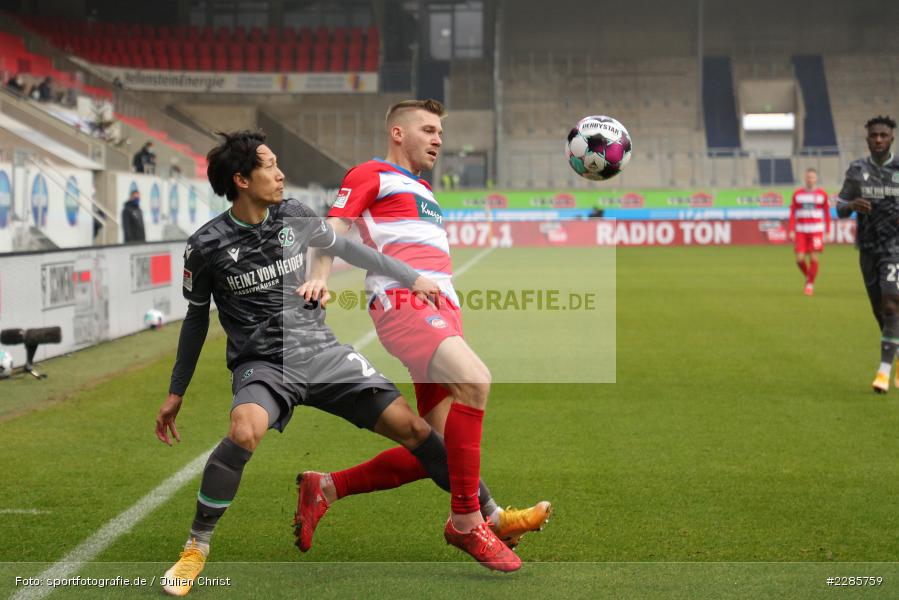 Sei Muroya, Robert Leipertz, Voith-Arena, Heidenheim, 12.12.2020, DFL, sport, action, Fussball, Deutschland, Dezember 2020, Saison 2020/2021, 2. Bundesliga, Hannover 96, 1. FC Heidenheim 1846 - Bild-ID: 2285759 Sei Muroya, Robert Leipertz, Voith-Arena, Heidenheim, 12.12.2020, DFL, sport, action, Fussball, Deutschland, Dezember 2020, Saison 2020/2021, 2. Bundesliga, Hannover 96, 1. FC Heidenheim 1846 - Bild-ID: 2285759