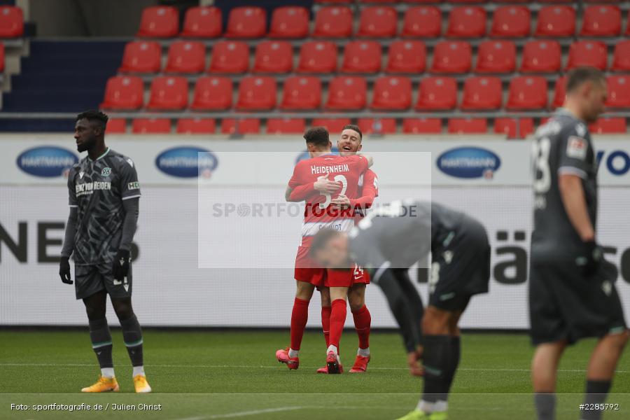 Enttäuschung, Jubel, Emotionen, Kingsley Schindler, Baris Basdas, Patrick Schmidt, Christian Kühlwetter, Voith-Arena, Heidenheim, 12.12.2020, DFL, sport, action, Fussball, Deutschland, Dezember 2020, Saison 2020/2021, 2. Bundesliga, Hannover 96, 1. FC Heidenheim 1846 - Bild-ID: 2285792 Enttäuschung, Jubel, Emotionen, Kingsley Schindler, Baris Basdas, Patrick Schmidt, Christian Kühlwetter, Voith-Arena, Heidenheim, 12.12.2020, DFL, sport, action, Fussball, Deutschland, Dezember 2020, Saison 2020/2021, 2. Bundesliga, Hannover 96, 1. FC Heidenheim 1846 - Bild-ID: 2285792