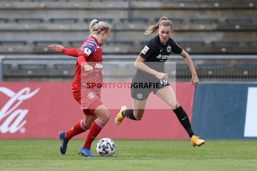 Laura Freigang, Hanna Glas, Stadion am Brentanobad, Frankfurt, 13.12.2020, DFL, sport, action, Fussball, Deutschland, Dezember 2020, Saison 2020/2021, Frauen-Bundesliga, FFBL, FLYERALARM Frauen-Bundesliga, FC Bayern München, Eintracht Frankfurt - Bild-ID: 2285816 Laura Freigang, Hanna Glas, Stadion am Brentanobad, Frankfurt, 13.12.2020, DFL, sport, action, Fussball, Deutschland, Dezember 2020, Saison 2020/2021, Frauen-Bundesliga, FFBL, FLYERALARM Frauen-Bundesliga, FC Bayern München, Eintracht Frankfurt - Bild-ID: 2285816