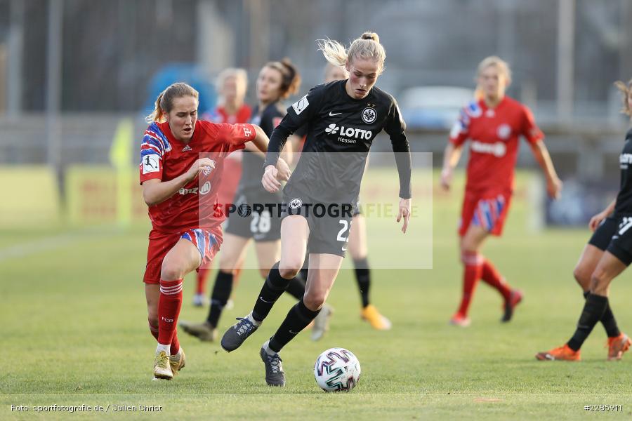 Sydney Lohmann, Camilla Küver, Stadion am Brentanobad, Frankfurt, 13.12.2020, DFL, sport, action, Fussball, Deutschland, Dezember 2020, Saison 2020/2021, Frauen-Bundesliga, FFBL, FLYERALARM Frauen-Bundesliga, FC Bayern München, Eintracht Frankfurt - Bild-ID: 2285911 Sydney Lohmann, Camilla Küver, Stadion am Brentanobad, Frankfurt, 13.12.2020, DFL, sport, action, Fussball, Deutschland, Dezember 2020, Saison 2020/2021, Frauen-Bundesliga, FFBL, FLYERALARM Frauen-Bundesliga, FC Bayern München, Eintracht Frankfurt - Bild-ID: 2285911