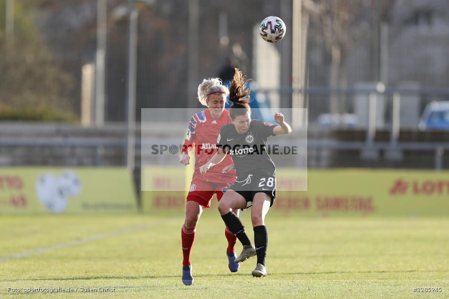 Barbara Dunst, Hanna Glas, Stadion am Brentanobad, Frankfurt, 13.12.2020, DFL, sport, action, Fussball, Deutschland, Dezember 2020, Saison 2020/2021, Frauen-Bundesliga, FFBL, FLYERALARM Frauen-Bundesliga, FC Bayern München, Eintracht Frankfurt - Bild-ID: 2285945 Barbara Dunst, Hanna Glas, Stadion am Brentanobad, Frankfurt, 13.12.2020, DFL, sport, action, Fussball, Deutschland, Dezember 2020, Saison 2020/2021, Frauen-Bundesliga, FFBL, FLYERALARM Frauen-Bundesliga, FC Bayern München, Eintracht Frankfurt - Bild-ID: 2285945
