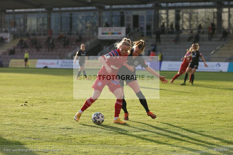 Virginia Kirchberger, Lea Schüller, Stadion am Brentanobad, Frankfurt, 13.12.2020, DFL, sport, action, Fussball, Deutschland, Dezember 2020, Saison 2020/2021, Frauen-Bundesliga, FFBL, FLYERALARM Frauen-Bundesliga, FC Bayern München, Eintracht Frankfurt - Bild-ID: 2285947 Virginia Kirchberger, Lea Schüller, Stadion am Brentanobad, Frankfurt, 13.12.2020, DFL, sport, action, Fussball, Deutschland, Dezember 2020, Saison 2020/2021, Frauen-Bundesliga, FFBL, FLYERALARM Frauen-Bundesliga, FC Bayern München, Eintracht Frankfurt - Bild-ID: 2285947