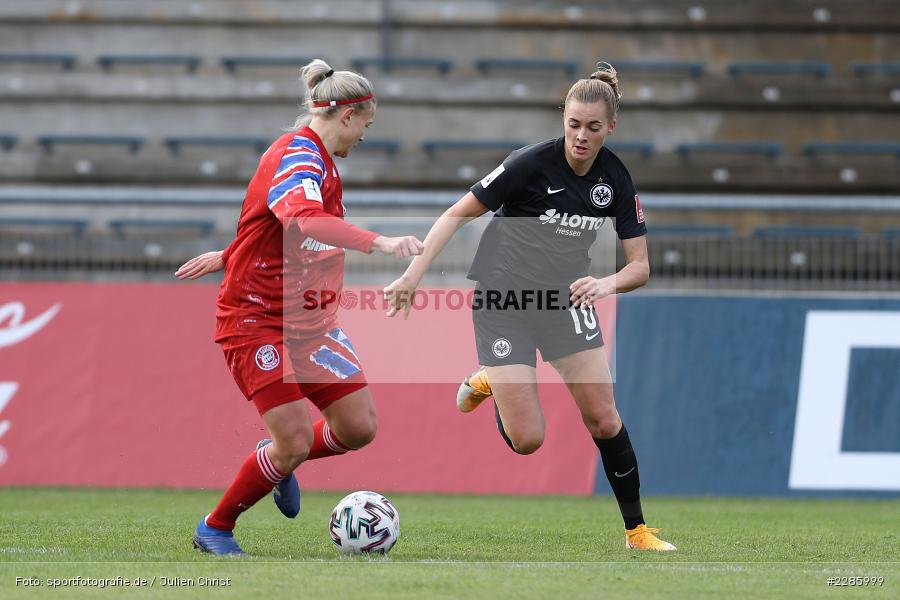 Hanna Glas, Laura Freigang, Stadion am Brentanobad, Frankfurt, 13.12.2020, DFL, sport, action, Fussball, Deutschland, Dezember 2020, Saison 2020/2021, Frauen-Bundesliga, FFBL, FLYERALARM Frauen-Bundesliga, FC Bayern München, Eintracht Frankfurt - Bild-ID: 2285999 Hanna Glas, Laura Freigang, Stadion am Brentanobad, Frankfurt, 13.12.2020, DFL, sport, action, Fussball, Deutschland, Dezember 2020, Saison 2020/2021, Frauen-Bundesliga, FFBL, FLYERALARM Frauen-Bundesliga, FC Bayern München, Eintracht Frankfurt - Bild-ID: 2285999