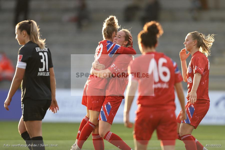 Emotionen, Torjubel, Lina Magull, Linda Dallmann, Sydney Lohmann, Stadion am Brentanobad, Frankfurt, 13.12.2020, DFL, sport, action, Fussball, Deutschland, Dezember 2020, Saison 2020/2021, Frauen-Bundesliga, FFBL, FLYERALARM Frauen-Bundesliga, FC Bayern München, Eintracht Frankfurt - Bild-ID: 2286020 Emotionen, Torjubel, Lina Magull, Linda Dallmann, Sydney Lohmann, Stadion am Brentanobad, Frankfurt, 13.12.2020, DFL, sport, action, Fussball, Deutschland, Dezember 2020, Saison 2020/2021, Frauen-Bundesliga, FFBL, FLYERALARM Frauen-Bundesliga, FC Bayern München, Eintracht Frankfurt - Bild-ID: 2286020