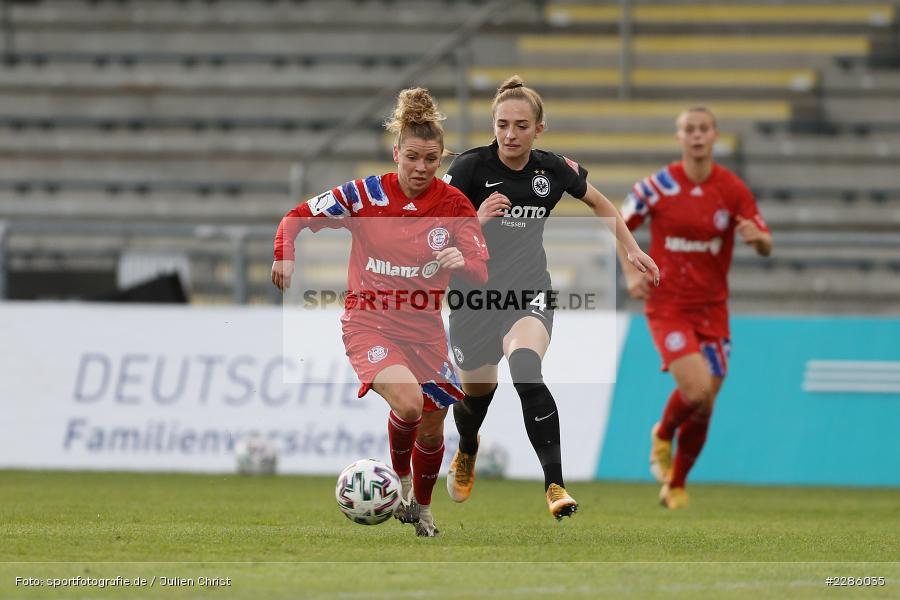 Sophia Kleinherne, Linda Dallmann, Stadion am Brentanobad, Frankfurt, 13.12.2020, DFL, sport, action, Fussball, Deutschland, Dezember 2020, Saison 2020/2021, Frauen-Bundesliga, FFBL, FLYERALARM Frauen-Bundesliga, FC Bayern München, Eintracht Frankfurt - Bild-ID: 2286035 Sophia Kleinherne, Linda Dallmann, Stadion am Brentanobad, Frankfurt, 13.12.2020, DFL, sport, action, Fussball, Deutschland, Dezember 2020, Saison 2020/2021, Frauen-Bundesliga, FFBL, FLYERALARM Frauen-Bundesliga, FC Bayern München, Eintracht Frankfurt - Bild-ID: 2286035