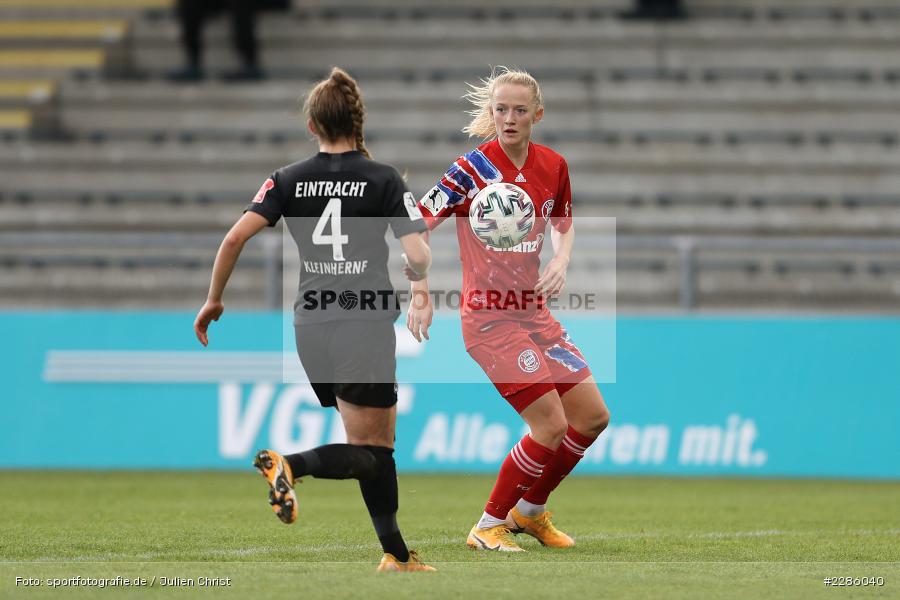 Sophia Kleinherne, Lea Schüller, Stadion am Brentanobad, Frankfurt, 13.12.2020, DFL, sport, action, Fussball, Deutschland, Dezember 2020, Saison 2020/2021, Frauen-Bundesliga, FFBL, FLYERALARM Frauen-Bundesliga, FC Bayern München, Eintracht Frankfurt - Bild-ID: 2286040