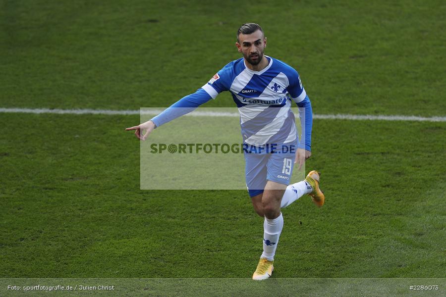 gestikuliert, Hand, Serdar Dursun, Merck-Stadion, Darmstadt, 19.12.2020, DFL, sport, action, Fussball, Deutschland, Dezember 2020, Saison 2020/2021, 2. Bundesliga, FC Würzburger Kickers, SV Darmstadt 98 - Bild-ID: 2286073